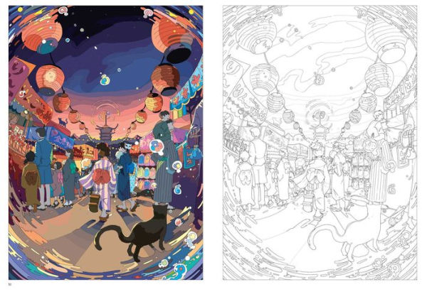 Dreams of Manga: A Magical Coloring Book