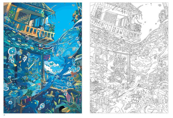 Dreams of Manga: A Magical Coloring Book