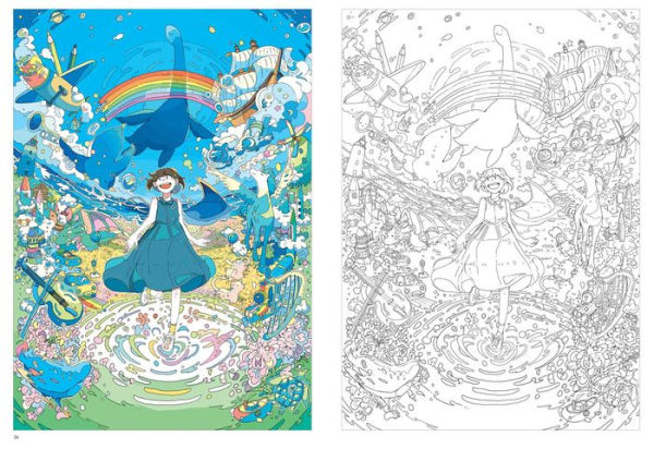 Dreams of Manga: A Magical Coloring Book