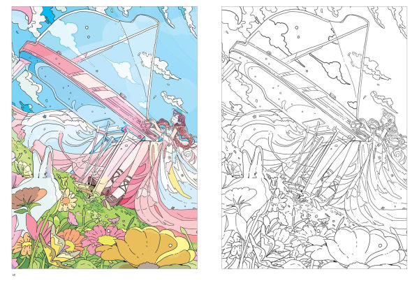 Dreams of Manga: A Magical Coloring Book