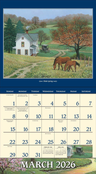 John Sloane's Country Seasons 2026 Deluxe Wall Calendar: 40th Anniversary Ed.