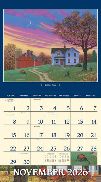 John Sloane's Country Seasons 2026 Deluxe Wall Calendar: 40th Anniversary Ed.