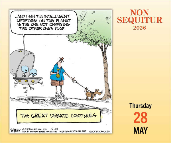 2026 Non Sequitur Day-to-Day Calendar