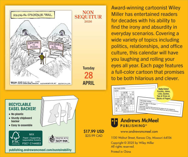 2026 Non Sequitur Day-to-Day Calendar