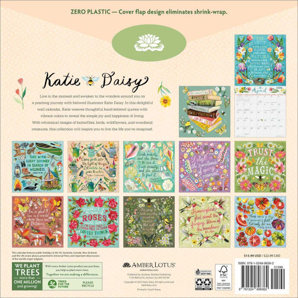 2026 Katie Daisy Wall Calendar