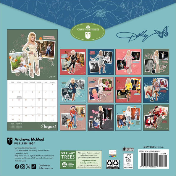 2026 Dolly Parton Wall Calendar