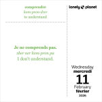 Alternative view 3 of Lonely Planet: French Phrasebook 2026 Day-to-Day Calendar