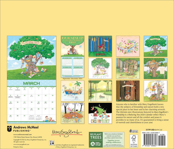 2026 Mary Engelbreit's Friendship Is a Sheltering Tree Deluxe Wall Calendar