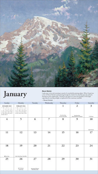 2026 Thomas Kinkade Travels Deluxe Wall Calendar