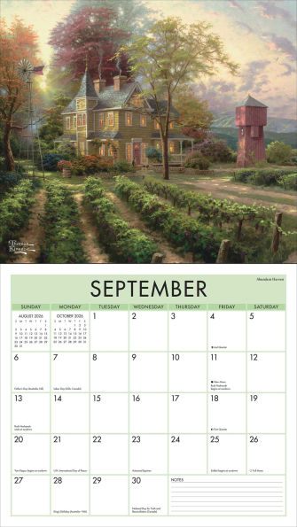 2026 Thomas Kinkade Studios Deluxe Wall Calendar