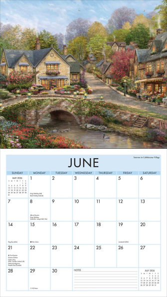 2026 Thomas Kinkade Studios Deluxe Wall Calendar