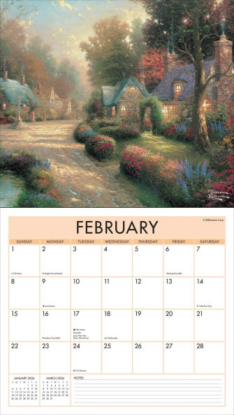 2026 Thomas Kinkade Studios Deluxe Wall Calendar