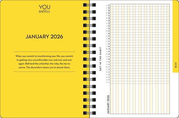 2025-2026 You Are a Badass Deluxe Organizer 17-Month Weekly/Monthly Planner