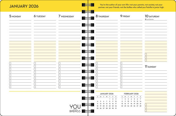 2025-2026 You Are a Badass Deluxe Organizer 17-Month Weekly/Monthly Planner