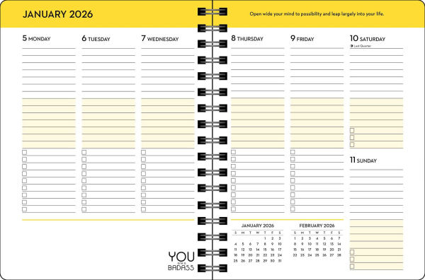 2025-2026 You Are a Badass Deluxe Organizer 17-Month Weekly/Monthly Planner