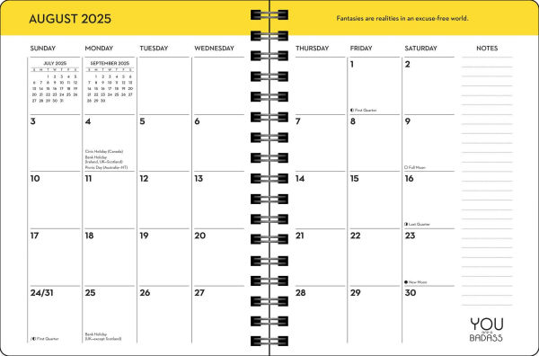 2025-2026 You Are a Badass Deluxe Organizer 17-Month Weekly/Monthly Planner