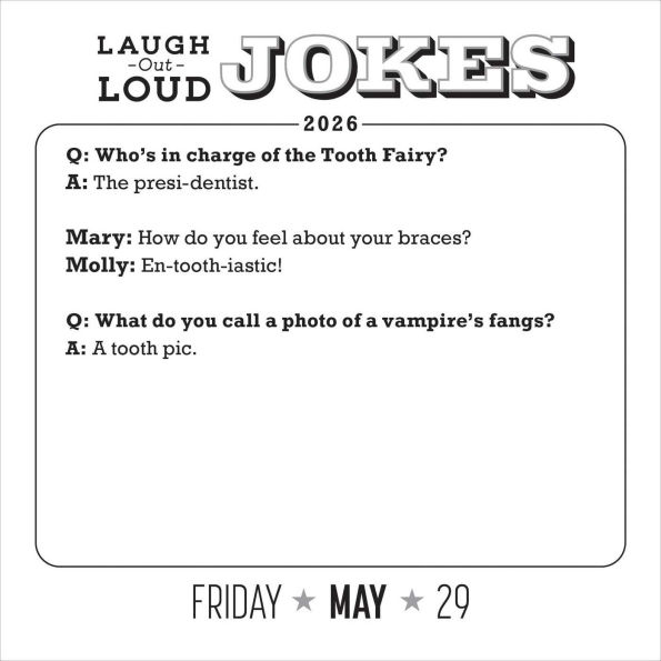 2026 Laugh-Out-Loud Jokes Day-to-Day Calendar