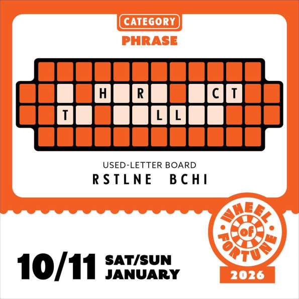 2026 Wheel of Fortune Day-to-Day Calendar