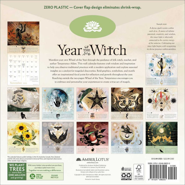 2026 Year of the Witch Wall Calendar