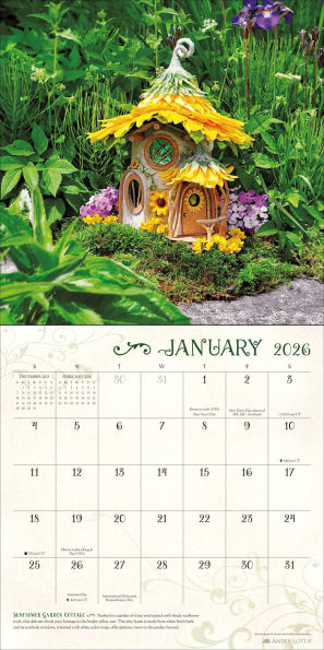 2026 Fairy Houses Wall Calendar