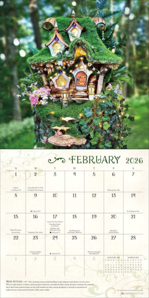 2026 Fairy Houses Wall Calendar