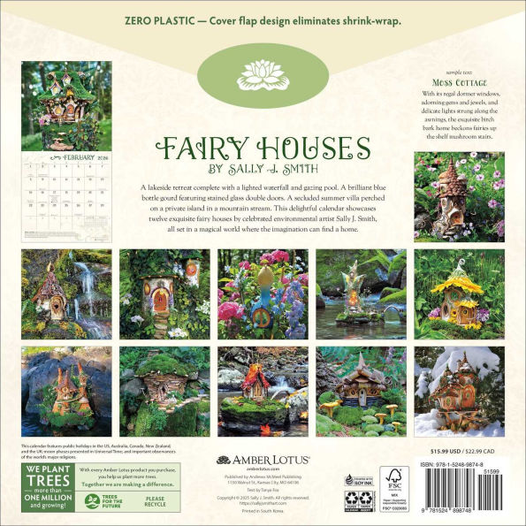 2026 Fairy Houses Wall Calendar