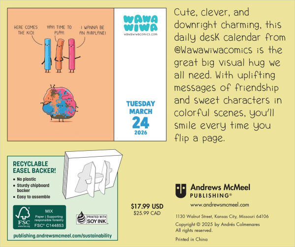 2026 Wawawiwa's A Beautiful Day Day-to-Day Calendar