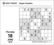 Alternative view 2 of 2026 USA TODAY Sudoku Day-to-Day Calendar