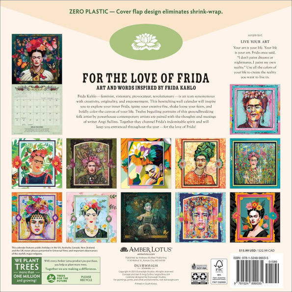 2026 For the Love of Frida Wall Calendar