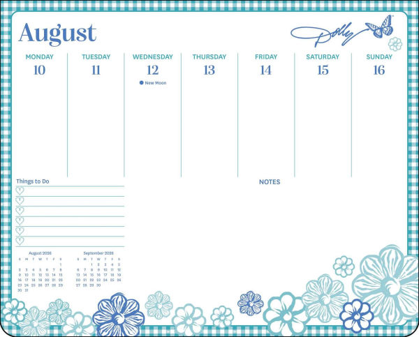 Dolly Parton 2026 Weekly Desk Pad Calendar