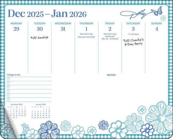 Dolly Parton 2026 Weekly Desk Pad Calendar