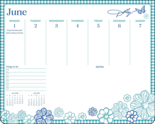 Dolly Parton 2026 Weekly Desk Pad Calendar