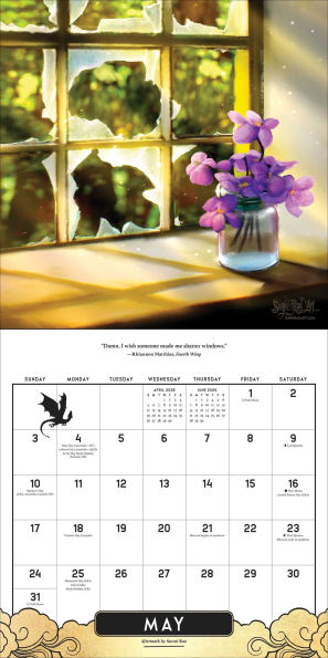 2026 FOURTH WING OFFICIALLY LICENSED FAN ART WALL CALENDAR