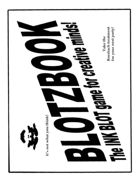 Blotzbook: The INK BLOT game for creative minds!
