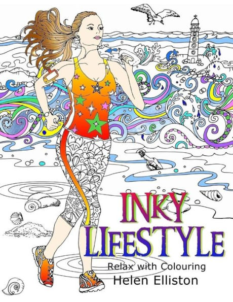 Inky Lifestyle: 50 anti-stress adult colouring book illustrations