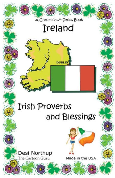 Ireland: Quotes, Jokes and Cartoons With Irish Proverbs and Blessings in Black and White