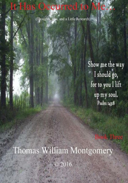 It Has Occurred to Me...: (Thoughts, Jots and a Little Research): Book Three