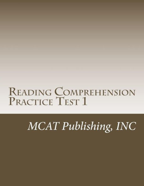 Reading Comprehension Practice Test 1