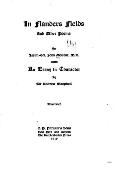 Flanders Fields, and Other Poems