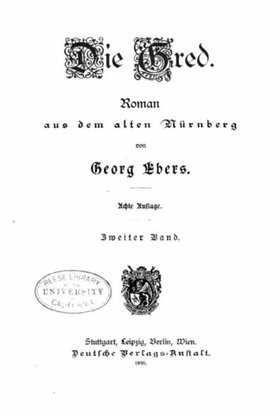 Die Gred, Roman aus dem alten Nürnberg