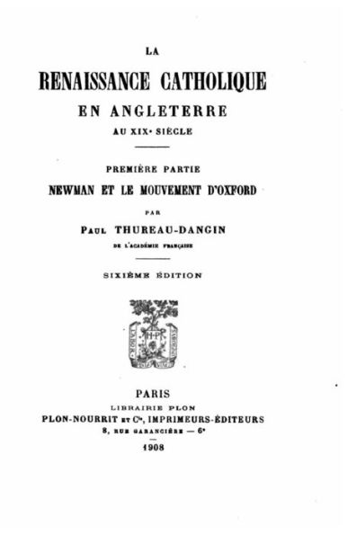 La renaissance catholique en Angleterre au XIXe siècle