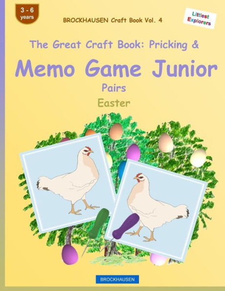 BROCKHAUSEN Craft Book Vol. 4 - The Great Craft Book: Pricking & Memo Game Junior Pairs: Easter