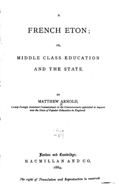 A French Eton, or, Middle class education and the state