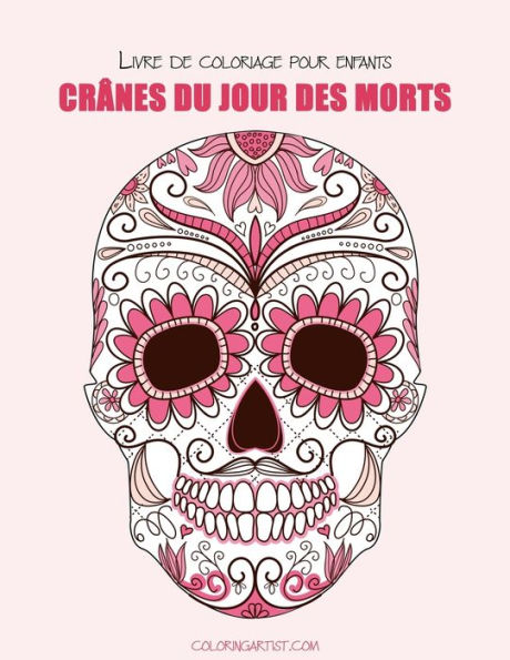 Livre de coloriage pour enfants Crânes du Jour des morts 1