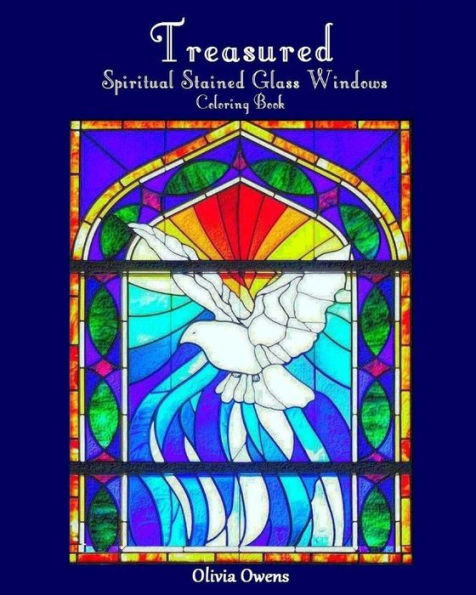 Treasured: Spiritual Stained Glass Windows Coloring Book