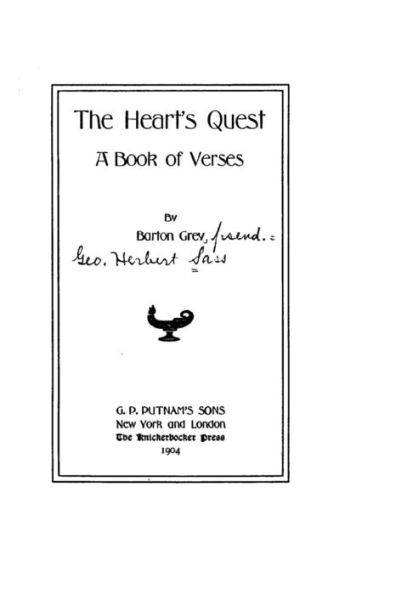 The Heart's Quest, a Book of Verses