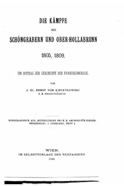 Die Kämpfe bei Schöngrabern und Ober-Hallabrunn