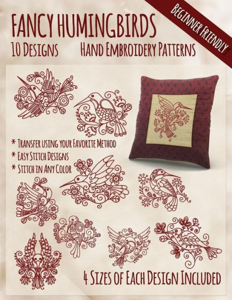 Fancy Hummingbirds Hand Embroidery Patterns