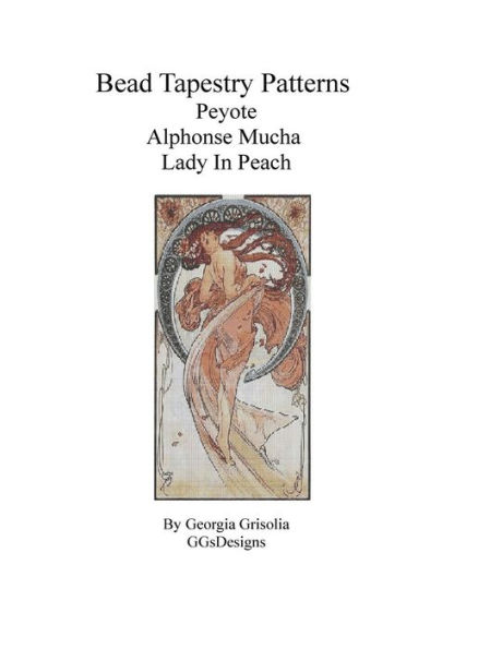 Bead Tapestry Patterns Peyote Alphonse Mucha Lady in Peach