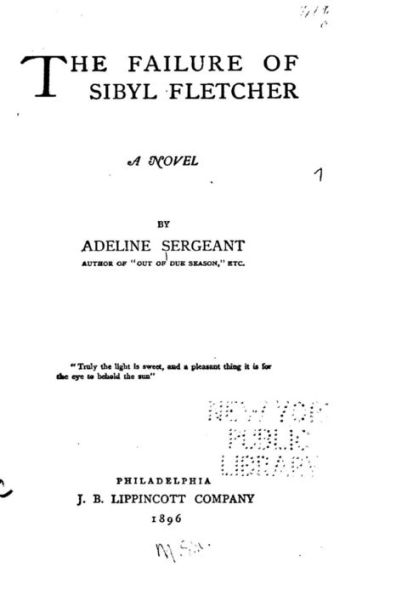 The Failure of Sibyl Fletcher, A Novel